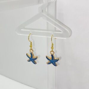 Blue Starfish Earrings
